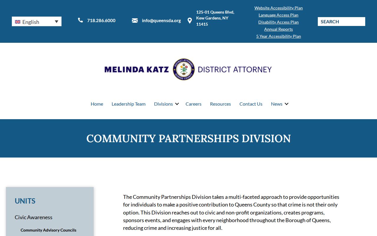 Queens neighbors community partnerships civic referral page